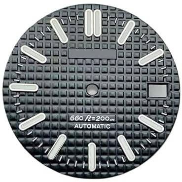 Saharuse Esfera de 28,5mm for Reloj Luminoso, Calibre NH35/NH36, Verde, 1 ud