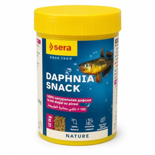 sera Daphnia Snack 100 ml (10 g) | 100% Wasserflöhe | natürlicher ballaststoff- & mineralreicher Snack für Zierfische | fördert Stoffwechsel & Laichbereitschaft