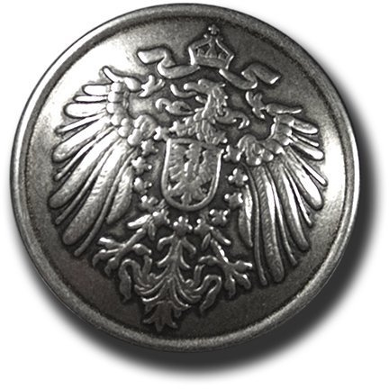 7er Set Uniformknöpfe/Reichsadler/altsilberfarben/Metall/Ø ca. 23mm