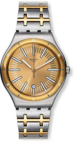 Swatch Hommes Analogique Quartz Montre avec Bracelet en Acier Inoxydable YWS410G