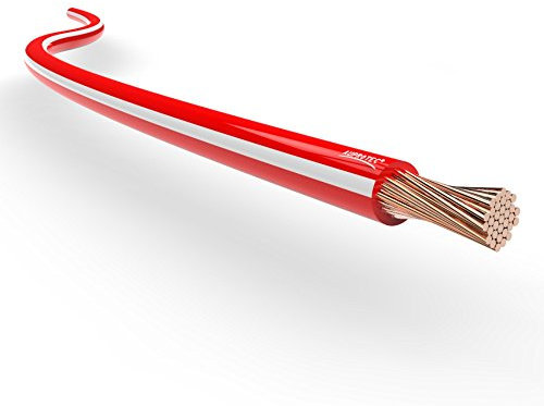 AUPROTEC® Automotive Wires Cavo Elettrico unipolare 0.35 mm² Filo Elettrico per Auto Moto autocarro 5m o 10m Selezione: (10m Metri 0.35 mm² Filo di Rame, Rosso-Bianco)