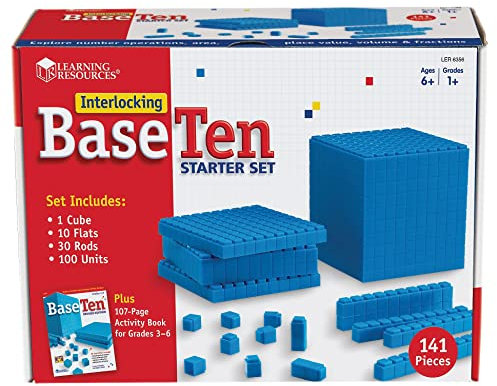 Learning Resources Zusammensteckbare Zehnersystem-Stäbe, Anfänger-Set aus Kunststoff