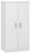 Habitdesign Scarpiera a Due Ante, Mobile ausiliario, Modello Base, Finitura Bianco Lucido, Misure: 55 cm (Larghezza) x 108 cm (Altezza) x 36 cm (profondità)