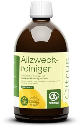 eMC Allzweckreiniger Citrus - umweltfreundliche Wahl für hygienische Sauberkeit & erfrischende Zitrusduft-Erlebnisse in allen Räumen - mit probiotischen Mikroorganismen, 0,5 Liter