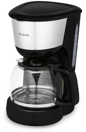 BECKEN - Cafetera de Goteo - Potencia 1000 W - Prepara hasta 12 Tazas de Café - Indicador de Nivel de Agua - Depósito de 1,25L - Función Keep Warm