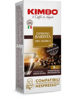 Kimbo Capsule di Caffè Armonia 100% Arabica, Compatibile con Nespresso, 10 Pacchi da 10 Capsule (Totale 100 Capsule)