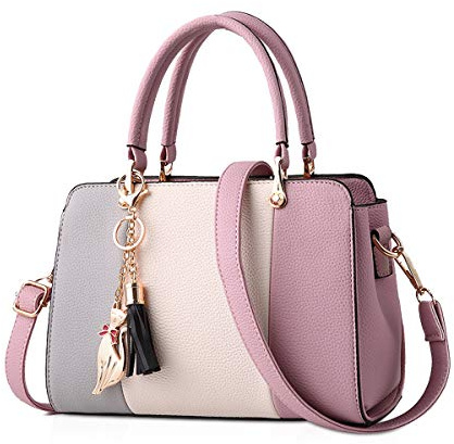 NICOLE&DORIS Women Handbags Tassels Bags Designer Top Handle Shoulder Bags Tote Crossbody Bag for Ladies PU Leather Bag with Pendant