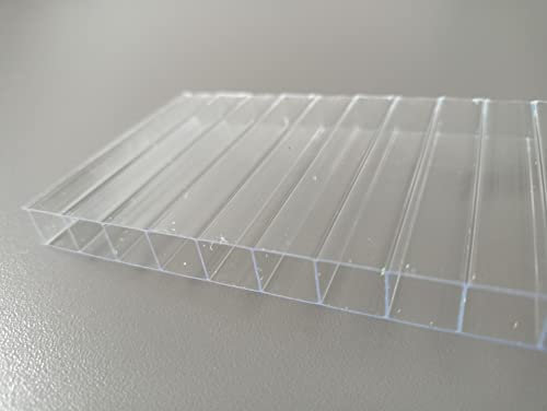Generisch Stegplatten Ersatzplatten für Gewächshaus 10 mm klar transparent UV-geschützt (L x B = 1387 x 705 mm)