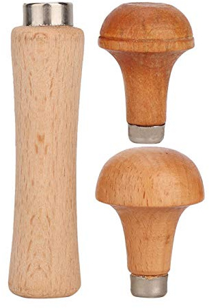 Sren 3-teiliger Feilengriff, langlebiger ergonomischer Schlagfestigkeits-Feilengriff aus Holz, Handbohrer für Metallfeilenschraubendreher Holzraspel
