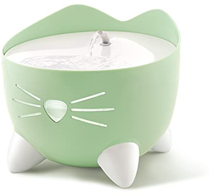 Catit PIXI Cat Drinking Fountain, Running Water Fountain, Green
