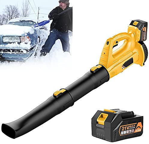BrightFootBook Soplador De Hojas Inalámbrico con Batería De Iones De Litio, Barredora De Mano Eléctrica para Soplar Hojas, Quitar El Polvo Y Quitar La Nieve