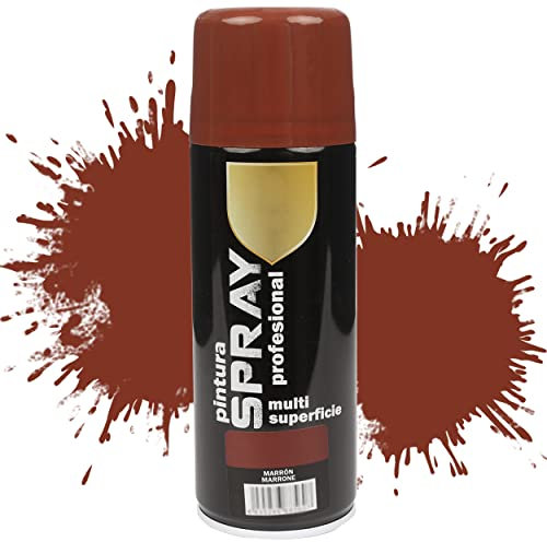Etrexonline Pintura Spray Multicolor Profesional 400ml Adecuado Metal Madera y Plástico - Color Marrón (Paquete de 1)