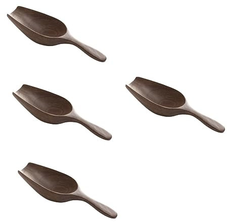 ABOOFAN 4pezzi Cucchiaio Legno Per Tè e Caffè Paletta Multifunzionale Noce Per Chicchi Di Caffè e Tè Utensile Da Cucina Elegante Per Casa e Ristoranti