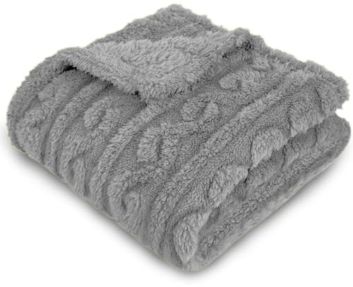 Homebliss Manta Extra Suave 130 x 150 cm, Franela de Una Sola Capa, Multiusos Plaid para Cama,cubrecama, Cubresofá,100% Microfibra Flannel Blanket,para Toda Estación-Gris Claro