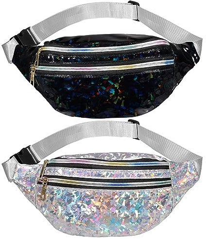 Jostift 2 Stück Bauchtasche Gürteltasche Damen Hüfttasche Sport Herren Wasserdicht Umhängetasche, Verstellbarer Gurt Hüfttasche für Damen Outdoor Sport - Women Waist Pack