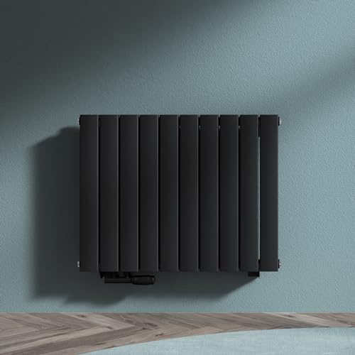 doporro Vertikal Badeizkörper Badheizung 77x60cm Anthrazit Doppellagig | Heizkörper Flachheizkörper Mittelanschluss Flach Paneelheizkörper, Einfach zu installieren umweltschonend, Flachheizkörper FV
