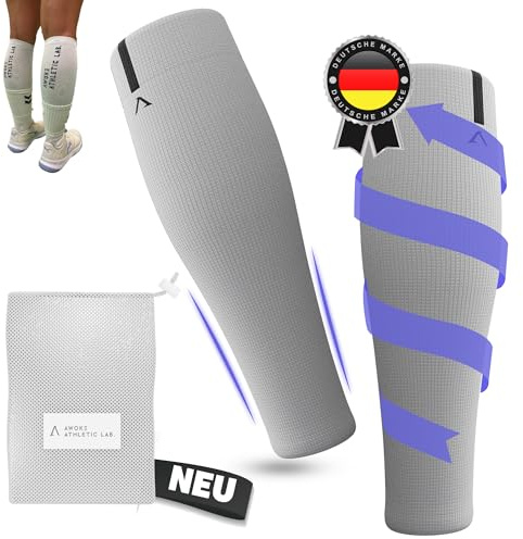 AWOKE® Wadensleeves - Waden Kompression | Kompressionsstrümpfe Damen & Herren | Stützstrümpfe für Handball, Laufen, Joggen | Thrombosestrümpfe | Bandagen für Venen & Krampfadern