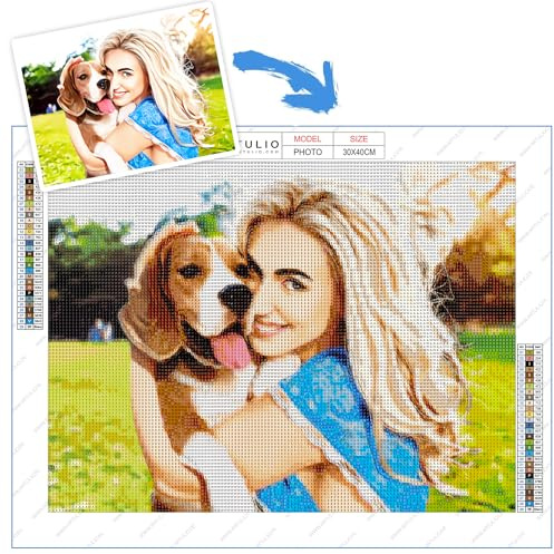 ARTULIO 5D Diamond Painting Eigenes Foto - 40x30 cm – Diamond Painting Selbst Erstellen