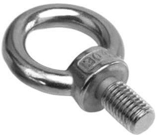 M3 M4 M5 M6 M8 M10 M12 Augenschraube Augenmutter 304 Edelstahl Marine Hebeösenschrauben Ringschlaufenloch Kabelseil Augenschraubenmutter (Color : Eye bolt, Size : M6 (2Pcs))