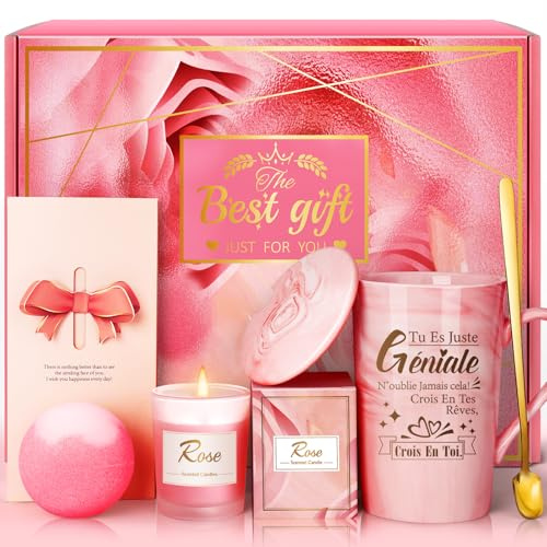 Eletorot Coffret Cadeau Femme Noel,Cadeau Anniversaire Femme | Coffret Cadeau Collegue de Travail,Anniversaire Tasse pour Amie Soeur Fille Maman, Noël Fête des Mères Halloween