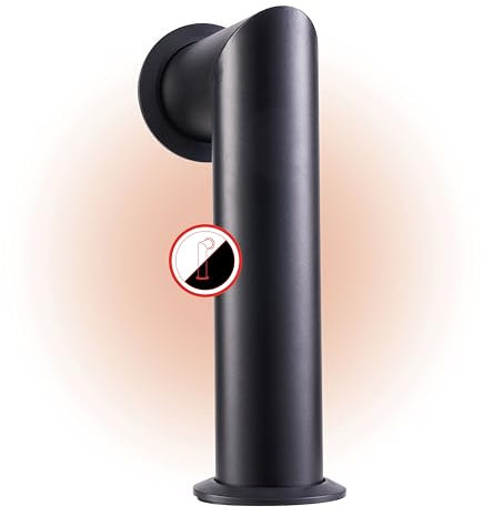 KAMINIO Ofenrohr MAX für Elektrokamine - Nachbildung eines Schornsteins mit Rosette - Inklusive Montagematerial (Schwarz)