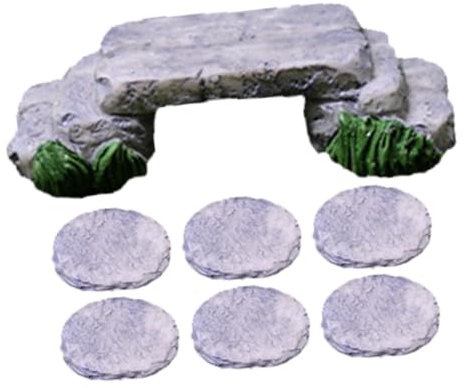 ROMISBABA Miniatur-trittstein Für Feengartenbrücke DIY-Bonsai-brückenmodell Miniatur-brückenmodell Gartendekorationen Mikro-landschaftsbrückendekor