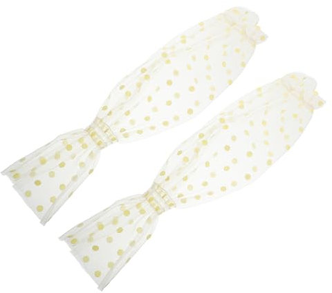 PAMINGONO 1paar Lace Arm Sleeves Für Abnehmbare Fingerlose Uv-schutz-handschuhe Hochzeits-design Für Tee-partys Und Anlässe Leichte Mesh- Cremefarben