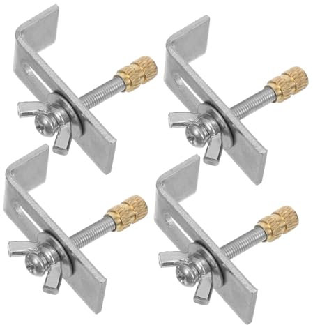 UKCOCO Clips De Fixation Évier Sous Plan En Cuivre Et Fer - Supports De Montage Pour Lavabo Encastré Kit 4 Pièces Pour Installation Facile Et Durable