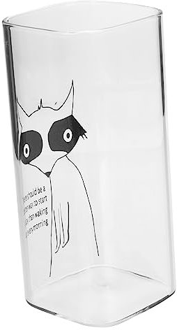 IMIKEYA 2stücke Transparente Glasmug Quadratisch Vielseitiger Trinkbecher Für Wasser Milch Tee Robustes Glas Mit Flachem Boden Stilvoller Trinkbecher Für Frühstück Und Alltag