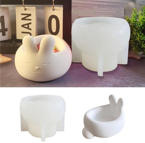 Silikonformen Gießformen Ostern, DIY Eierbecher Silikonform Ostern, Gießformen Eierbecher lustig, Silikonformen Gießformen, Gießformen Silikon Frühling, für DIY Handwerk Osterdeko (mit Schwanz)