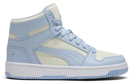Puma Women's Rebound Layup Mid Shoes, White-Haute Tropic-Silver AH25, 11