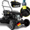 Craftfull Rasenmäher CR-196-30 | 4,4 KW 6 PS | 190 cm³ OHV Motor | Benzinrasenmäher - Mäher Benzin - Selbstfahrantrieb - 53 cm Schnittbreite in 7 Stufen (CR-196-30 4,4 KW 6 PS 190 cm³ Motor Grau)