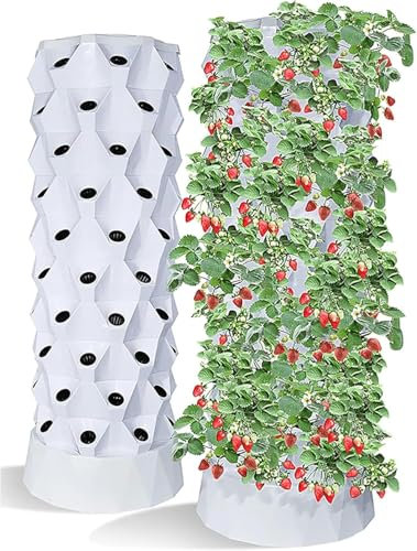 VUIKLCty Kit idroponici modalità di Coltivazione Coltivazione Senza Suolo Piantagione di Verdure Coltivazione con Nebbia di Fragole Torre di piantagione Sistema idroponico per Principianti(8 Layers)