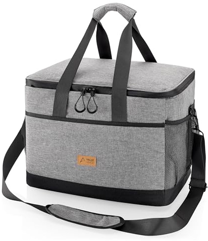 Valle Verde Multifunktionale Kühltasche – Kühlbox mit 4-lagiger Isolierung, Auslaufsicher, mit Seitentaschen & Flaschenöffner – Ideal für Einkäufe, Picknicks & Ausflüge