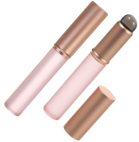 MERRYHAPY 2 pezzi Pennello Labbra Lip Brush Rossetto Applicatore Viaggio Compatto per Donna Pennello Trucco Multifunzionale per Rossetto Ombretto e Contouring Leggero e Facile da