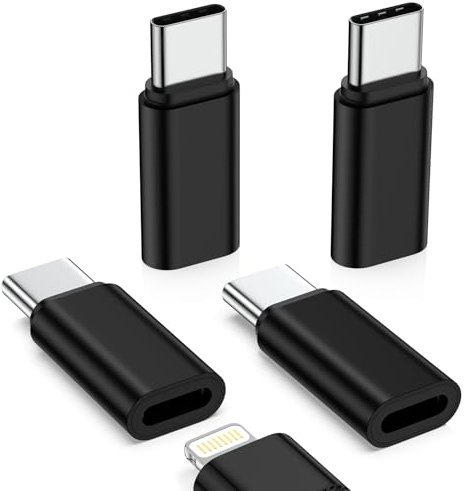 kigpozi 4 Stück Lightning auf USB C Adapter für iPhone, Schnelles Laden