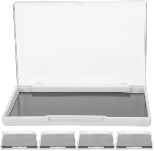 KALLORY Palette Maquillage Magnétique Vide 5 pièces avec Couvercle Transparent, Organisateur Robuste pour Fards à Paupières et Blush, Adaptée Voyage