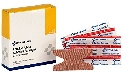 First Aid Only 1-850 Knuckle Bandages, Heavy Woven Fabric Adhesive Bandages, 50 Count