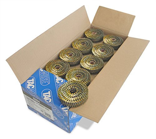 Tacwise 0994 Clous en Rouleau à Tête Plate de Type 2,1 / 35 mm, Pointe en Diamant, Tige Annelée, Acier Sans Protection, Inclinés à 16°, Reliés en Fil, Lot de 14.400