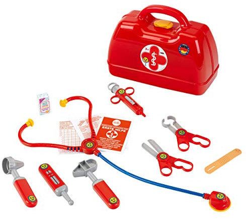 Theo Klein 4457 Arztkoffer | Mit Stethoskop, Thermometer, Spritze und vielem mehr | Robuster Koffer mit praktischem Tragegriff | Maße: 24 cm x 11 cm x 19 cm | Spielzeug für Kinder ab 3 Jahren