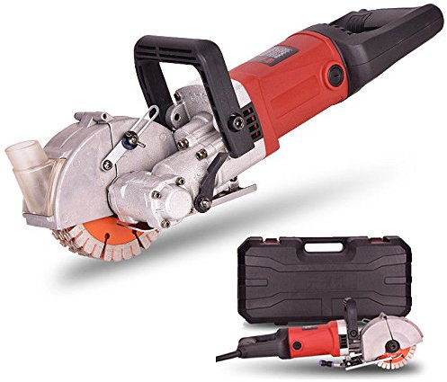 JIAN YA NA Wall Groove Cutting Machine 220V 40MM Electric Wall Chaser Groove Cutting Machine Concrete Cutter Notcher Groover Slotting Machine Large 4KW (Slotting Machine)