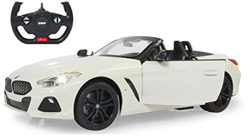 JAMARA 405174 - BMW Z4 Roadster 1:14 2,4GHz Tür manuell - offiziell lizenziert, bis 1 Std Fahrzeit, ca. 11 Kmh, perfekt nachgebildete Details, detaillierter Innenraum, LED Licht