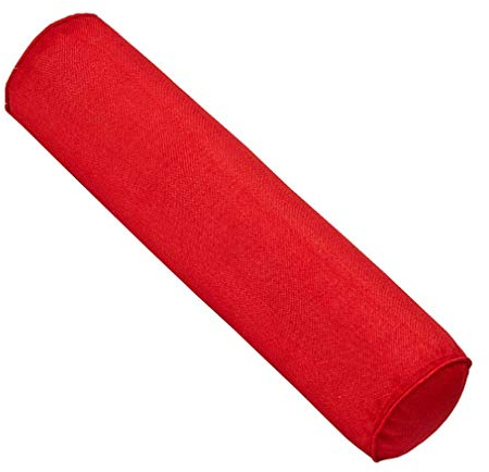 Xiang Ru Flachs, einfarbig, Bonbon-Kissenrolle, Nackenrolle für Zuhause, Bett, Sofa, Kissen, rot, 120 x Durchmesser: 20 cm