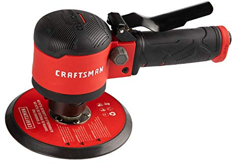 CRAFTSMAN CMXPTSG1014NB - Lijadora de doble acción, acabado sin remolinos, control de velocidad ajustable, construcción duradera, ideal para proyectos de madera y metal, rojo, 6 pulgadas