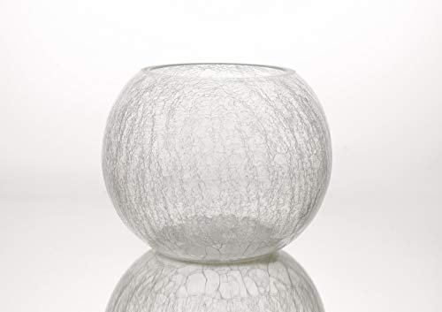 Amadeus Lou De Castellane – Jarrón con Bola Agrietada Transparente de Cristal