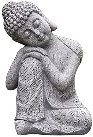 Inzopo Estatua de Buda dormida de resina para descansar, manualidades creativas, decoración del hogar, escultura de regalo, trae buena suerte y auspiciosidad