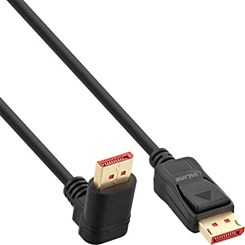 Delock Câble DisplayPort mâle droit vers fiche 90° coudé en haut 3 m