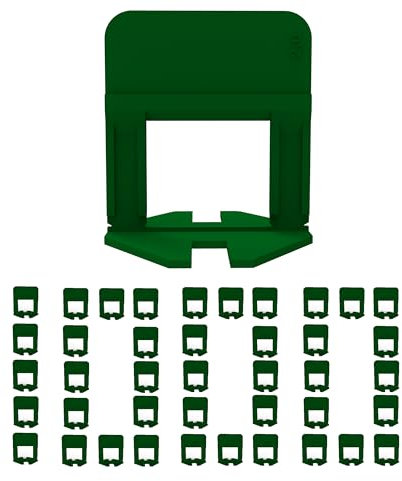 Clips Niveladores de Piso y azulejos De 2mm, de Ancho Incluye 1000 Piezas Separadoras de Junta, Sistema de nivelación sin Labios para profesionales del Alicatado y Bricolaje Color verdes (2mm)