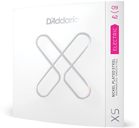 D'Addario XSE0942, 09-42 Super Light, XS Nickel Coated Gitarrensaiten für E-Gitarre