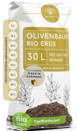 Olivenbaum-Erde & Oleander-Erde 30 L - 100% Mit Dünger für kräftige Pflanzen - Erde für Olivenbäume & Oleander Pflanzen - Erde Olivenbaum - Olivenbaumerde - Olivenbaum Erde